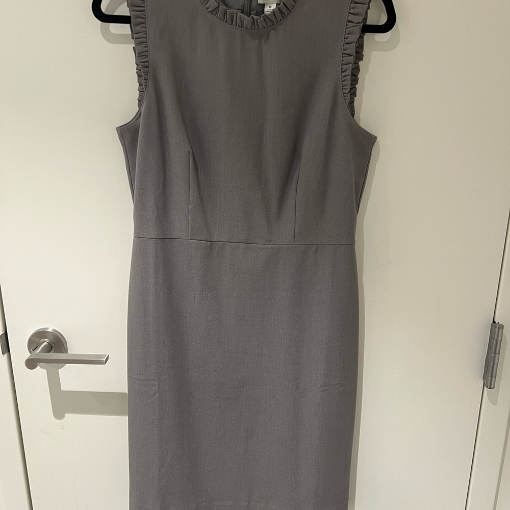 Jcrew Elegant Gray Sleeveless Dress